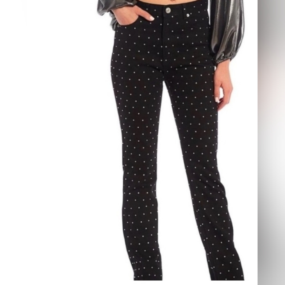 Gianni Bini black with Rhinestone jeans. Size 27  USA size 4